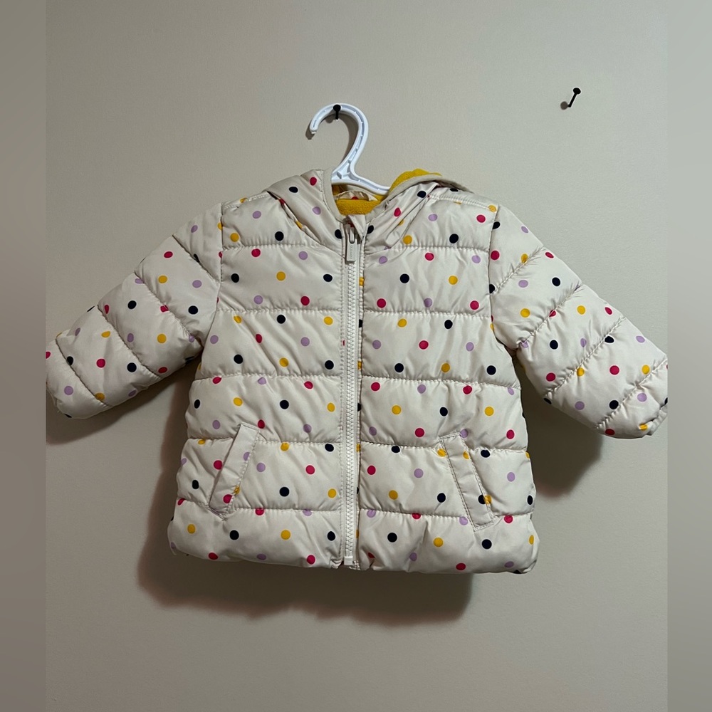 6-12M Old navy polka dot puffer jacket